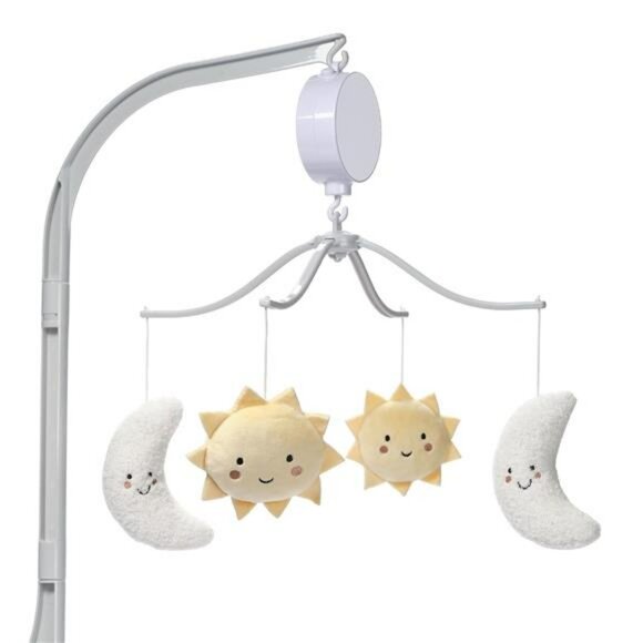 Baby crib mobile musical star moon sun nursery soother toy with music rotation - Picture 1 of 7